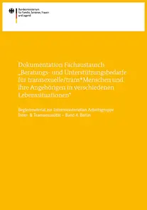 Titelseite IMAG Band 4: Dokumentation Fachaustausch Beratungs- und Unterstützungsangebote