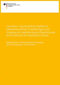 Titelseite "Geschlechtliche Vielfalt im öffentlichen Dienst" - IMAG Band 10