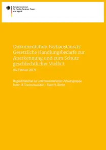 Titelseite Geschlecht im Recht - Fachaustausch Band 9