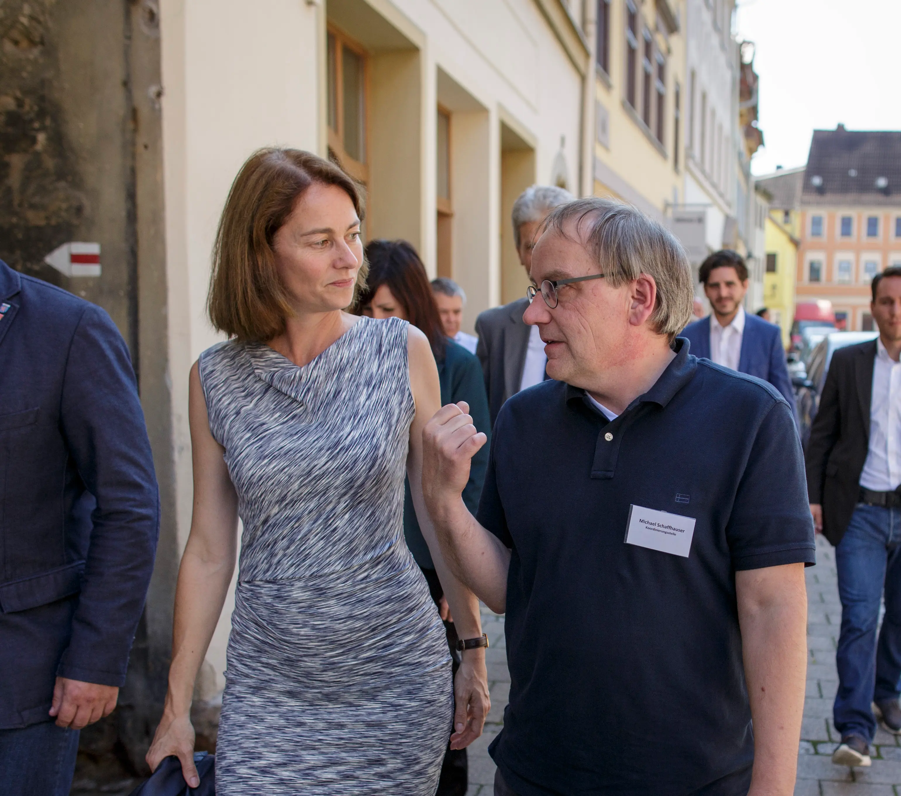 Dr. Katarina Barley im Demokratieladen in Kahla mit Michael Schaffhauser