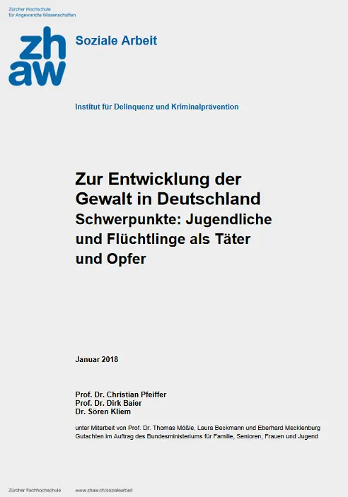 Zur Entwicklung der Gewalt in Deutschland. Schwerpunkte: Jugendliche und Flüchtlinge als Täter und Opfer.