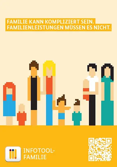 Postkarte-Infotool-Familie