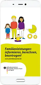Titelseite des Flyer "Familienleistungen"