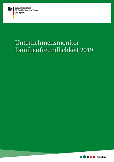 Cover des Unternehmensmonitor Familienfreundlichkeit 2019