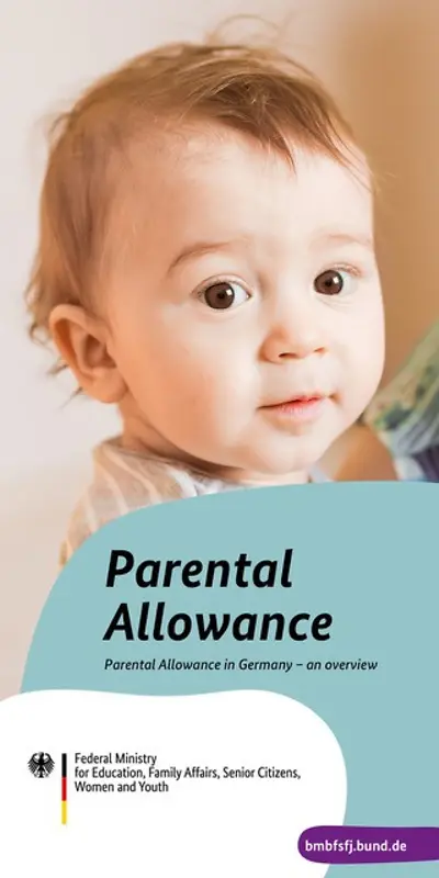 Titelseite Flyer Elterngeld - englisch