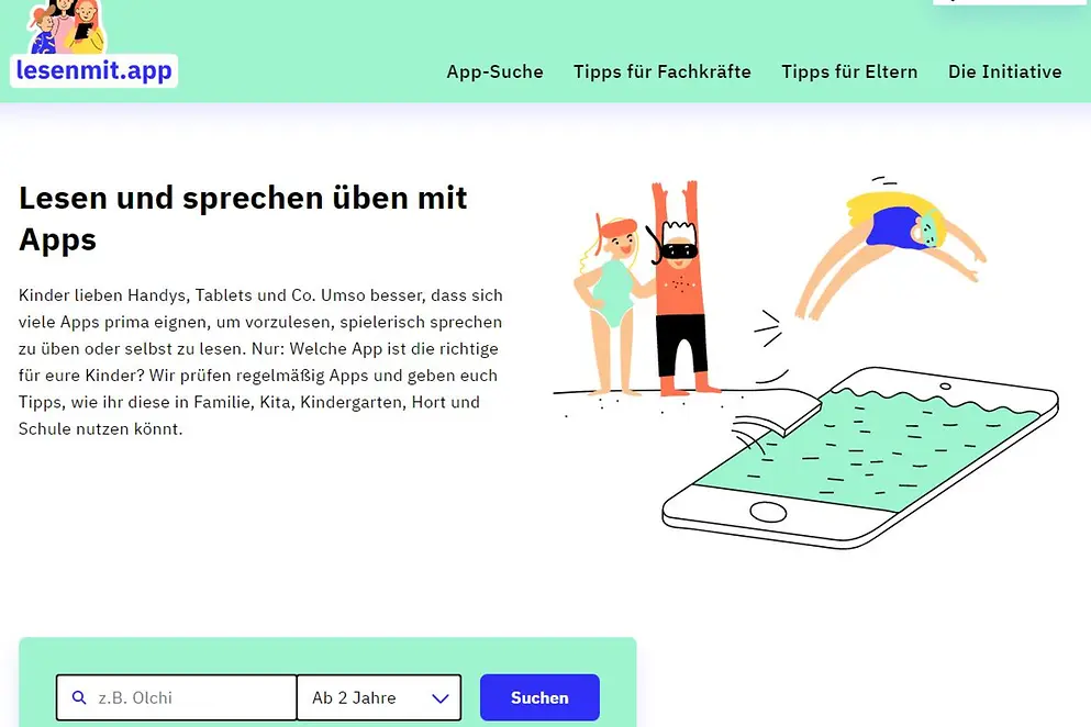 Screenshot von lesenmit.app