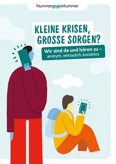 Titelseite vom allgemeinen Flyer zur Nummer gegen Kummer