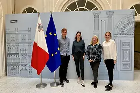 Auszubildende der Berufsschule in Bonn, die am EU-Programm Erasmus+ teilgenommen haben