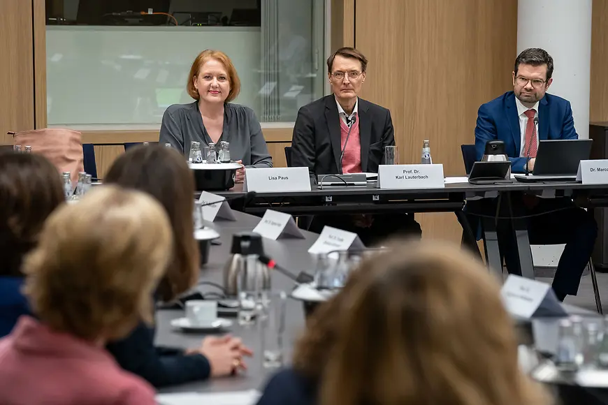 Lisa Paus, Prof. Dr. Karl Lauterbach und Dr. Marco Buschmann
