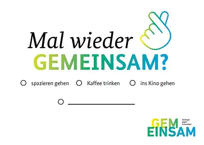 Postkarte Mal wieder gemeinsam