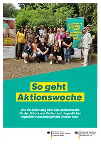 Titelseite der Broschüre "Nicht wegschieben! So geht Aktionswoche"
