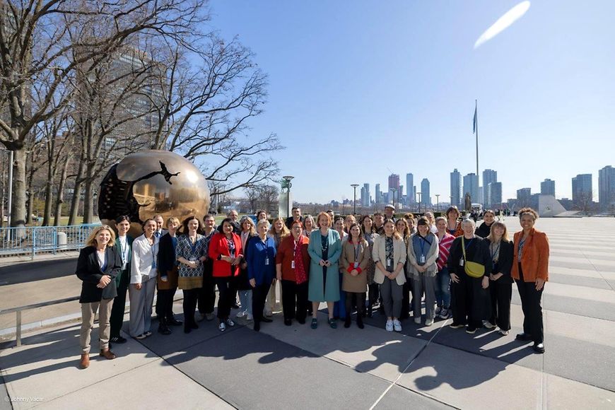 Lisa Paus und die BMFSFJ Delegation bei den VN in New York