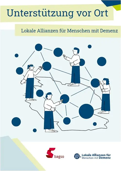 Titelseite Posterflyer "Lokale Allianzen für Menschen mit Demenz"