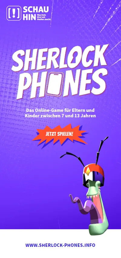Titelseite des Flyers "Sherlock Phones"