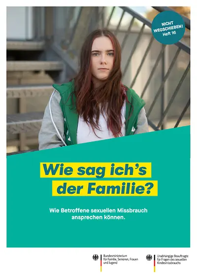 Titelseite der Broschüre "Wie sag ich´s der Familie?"
