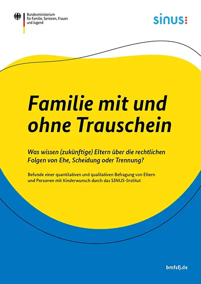 Titelseite der Studie "Familie mit und ohne Trauschein"