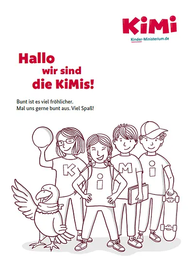 Titelbild des Flyers "Hallo, wir sind die KiMis!"