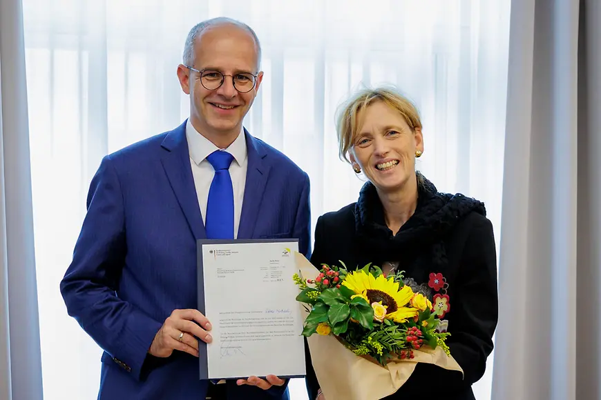 Karin Prien und Michael Brand bei der Vereidigung