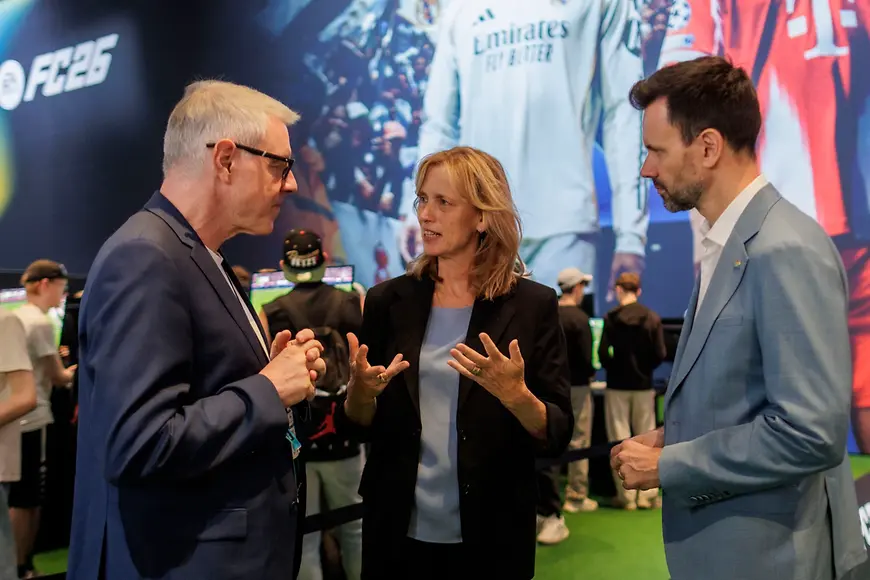 Karin Prien im Gespräch mit Martin Lorber und Felix Falk