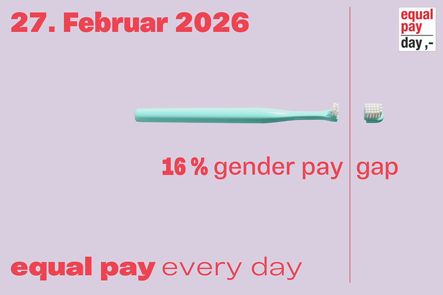 Grafik zum Start der Equal Pay Day Kampagne 2026