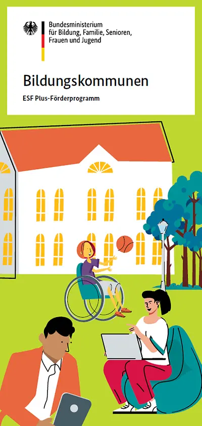 Titelseite vom Flyer "Bildungskommunen"
