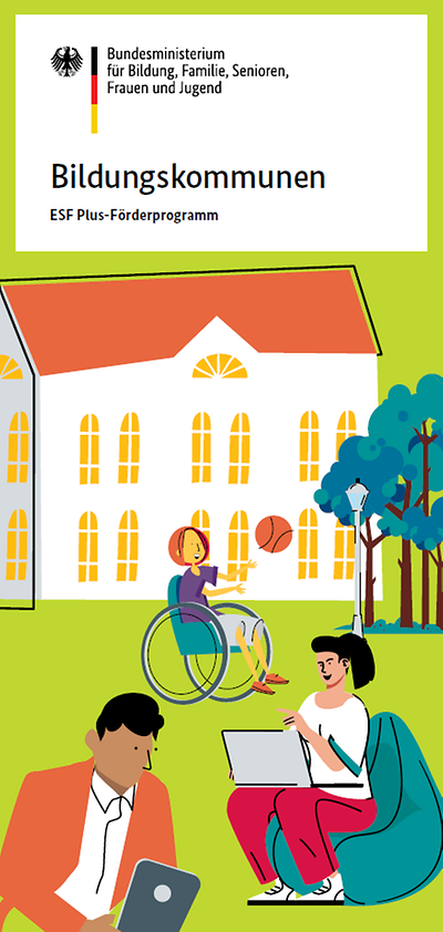 Titelseite vom Flyer "Bildungskommunen"