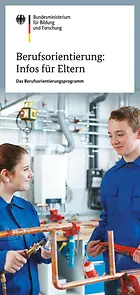 Cover des Flyers Berufsorientierung: Infos für Eltern