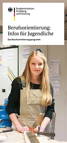 Cover des Flyers Berufsorientierung: Infos für Jugendliche