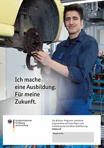 Cover des Plakats "BOFplus - Ich mache eine Ausbildung. Für meine Zukunft."