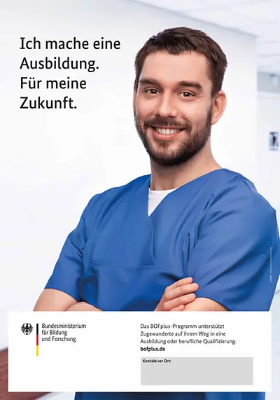 Cover des Plakats "Plakat (A2) BOFplus - Ich mache eine Ausbildung. Für meine Zukunft."