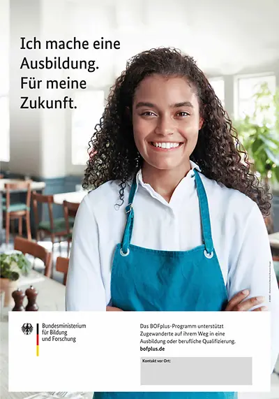 Cover des Plakats "Plakat (A2) BOFplus - Ich mache eine Ausbildung. Für meine Zukunft."