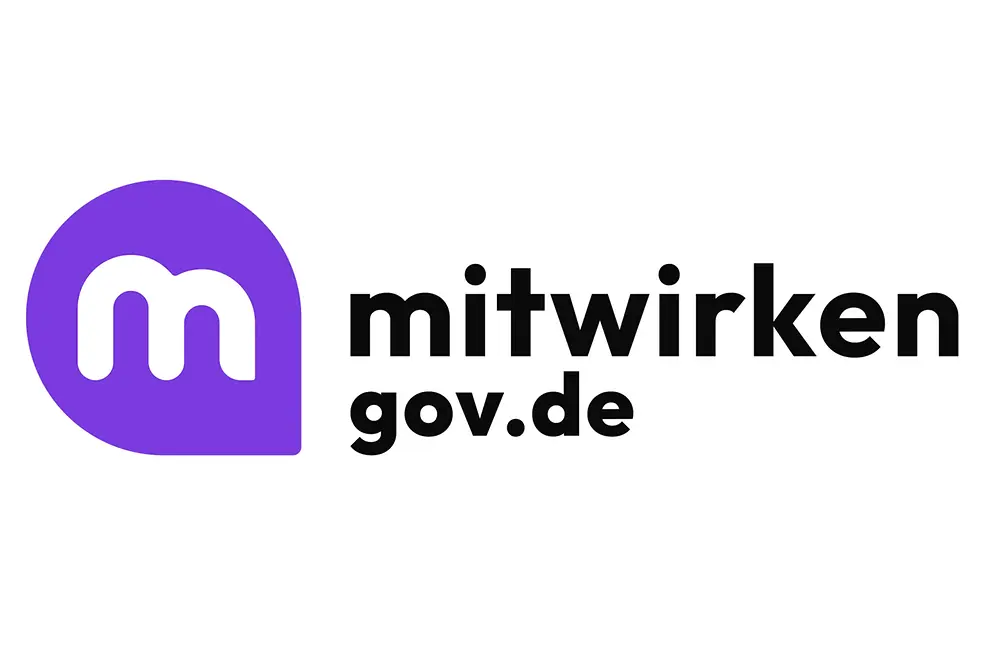 Logo der Plattform mitwirken.gov.de