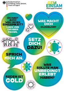 Bildansicht Stickerbogen Allianz gegen Einsamkeit