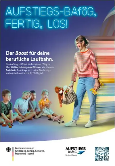 Plakat A1 Aufstiegs-BAföG 2026 Motiv: Erzieherin 