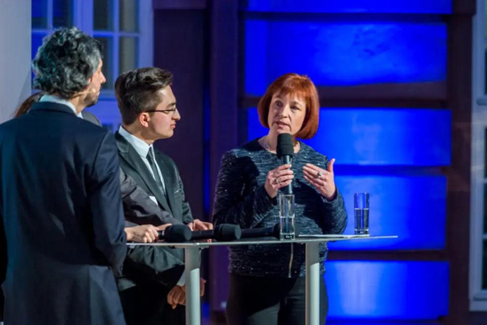 Caren Marks bei ihrer Rede beim Neujahrsempfang der Deutschlandstiftung Integration, Bildnachweis: Ole Bader/ sandwichpicker.com