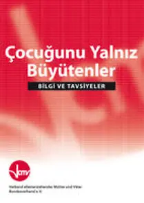 Titelseite der Broschüre Alleinerziehend - türkisch