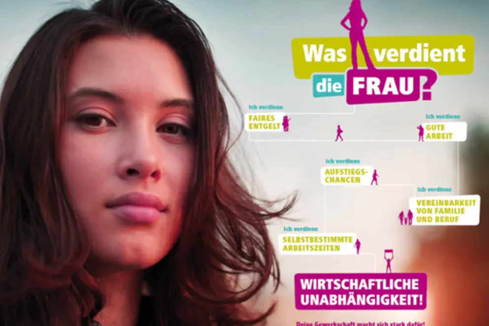 Screenshot der Startseite der neuen Internetseite "Was verdient die Frau? Wirtschaftliche Unabhängigkeit!"