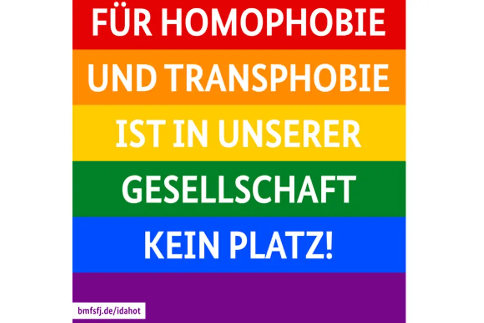Grafik zum Internationalen Tag gegen Homophobie und Transphobie