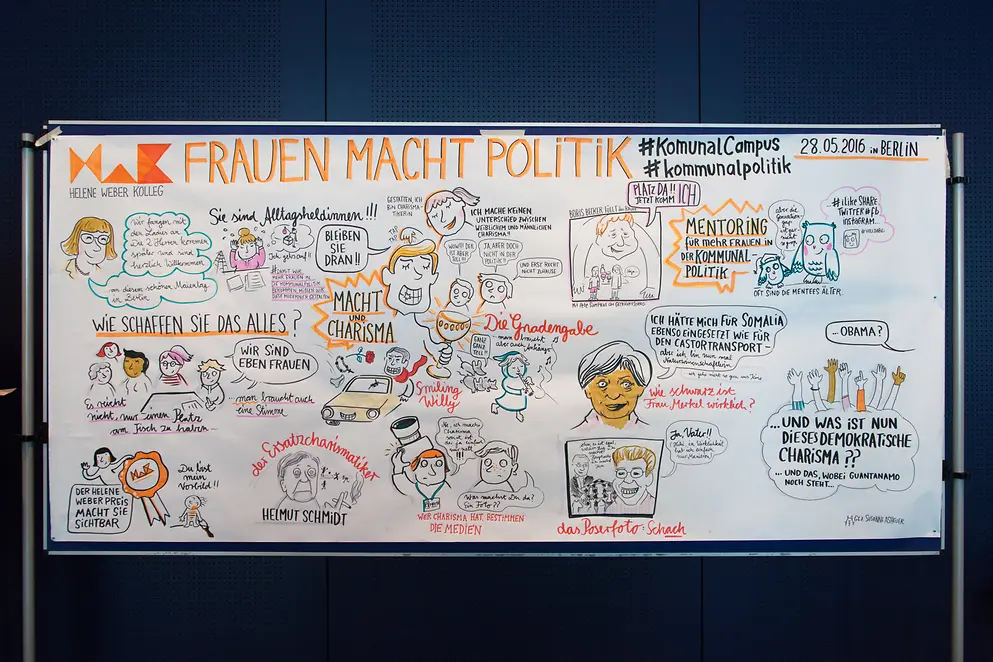 Illustratorin Susanne Asheuer skizziert den "KommunalCampus"