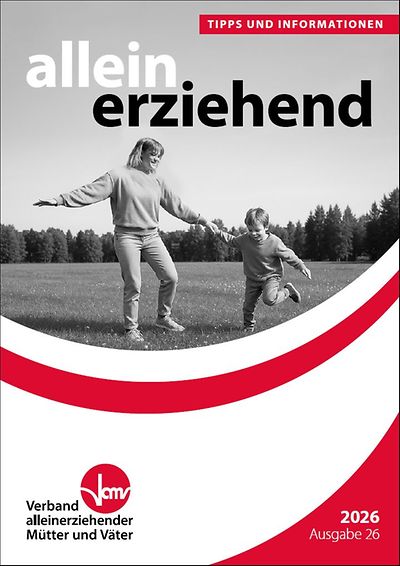 Titelseite der Broschüre "alleinerziehend - Tipps und Informationen"