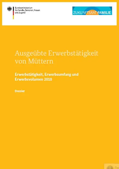Ausgeübte Erwerbstätigkeit von Müttern