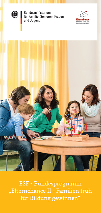 Cover des Flyers "Elternchance II - Familien früh für Bildung gewinnen"