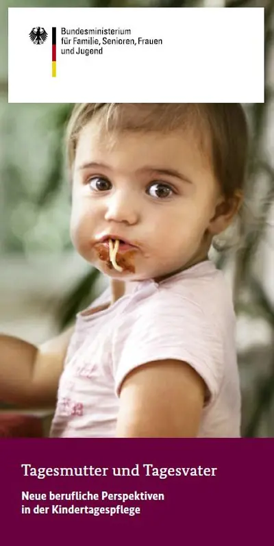 Titelseite Flyer Tagesmutter und Tagesvater