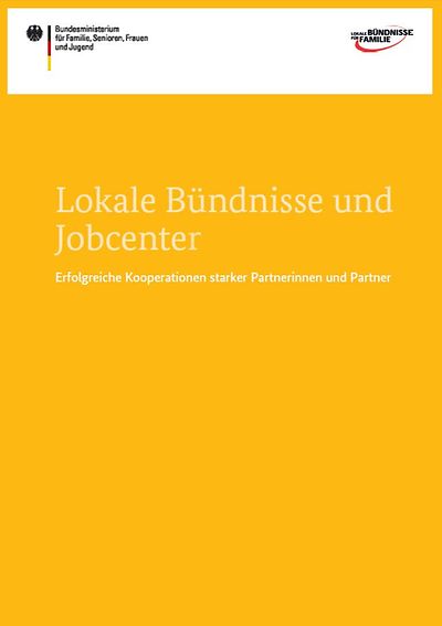 Cover der Broschüre Lokale Bündnisse und Jobcenter