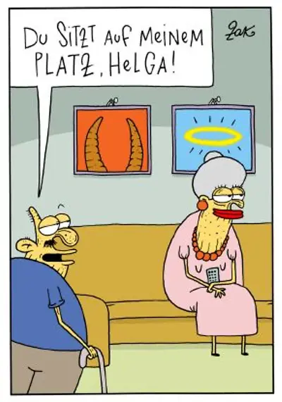 Cover der Postkarte zum Karikaturenwettbewerb "Schluss mit lustig?"