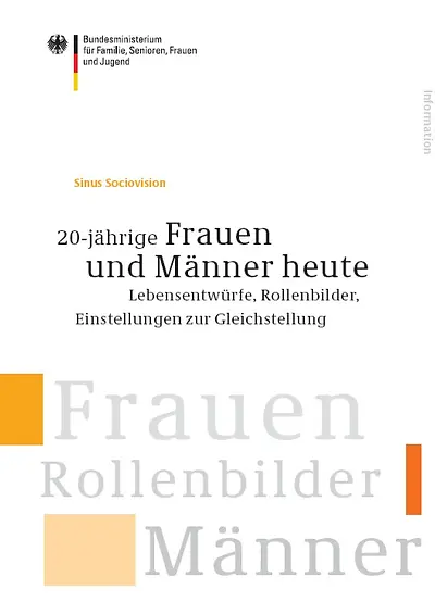 Foto: Deckblatt der Publikation "20-jährige Frauen und Männer heute"