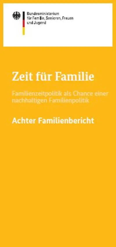 Titelseite Zeit für Familie - Achter Familienbericht