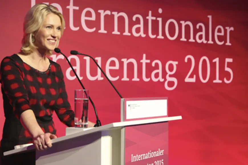 Manuela Schwesig hält eine Rede