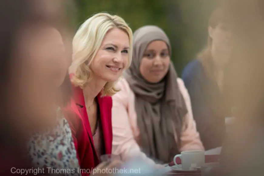 Manuela Schwesig im Gespräch