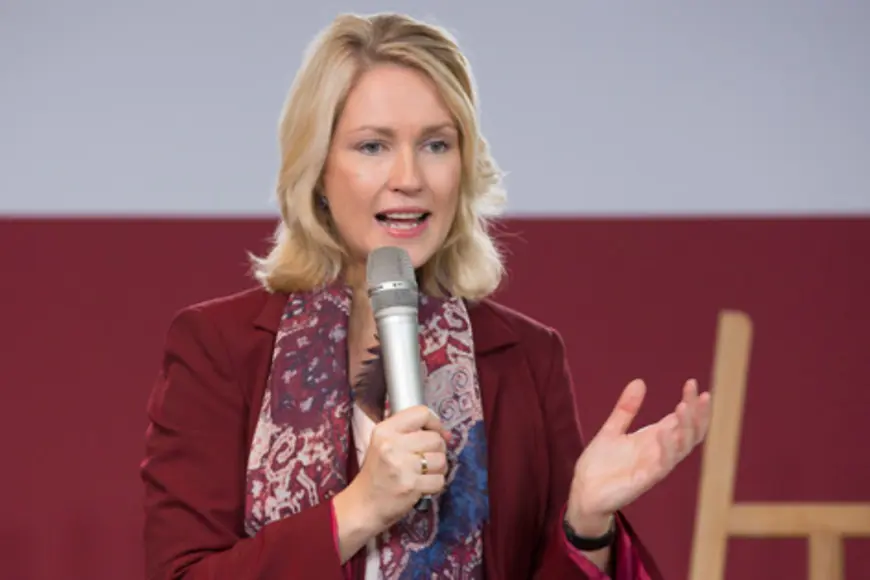 Manuela Schwesig spricht auf der Veranstaltung für Kinderrechte